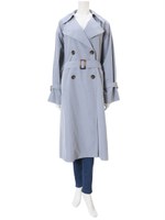 【スタイリストプロデュース】バックチュールトレンチコート/ブルー