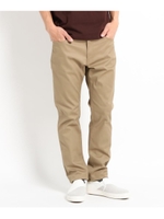 【抗菌防臭】ポリジン加工カルゼスリムシルエットパンツ/ベージュ(052)