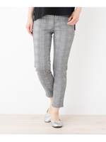 【接触冷感】【抗菌防臭】ミント加工 スキニークロップドパンツ/ブラック(219)