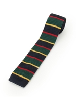 【洗濯OK】カラフルボーダーニットタイ/結婚式、セレモニー、パーティー、フォーマル、ドレス/グリーン(022)