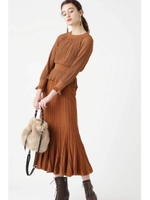 ◆クレアニットアップワンピース/TERACOTTA(050)