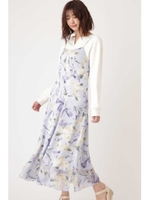 ◆ハンドドローフラワーキャミワンピース/SKY(110)