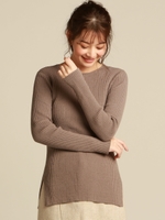 ≪手洗い可能≫RIBプルオーバー/ブラウン