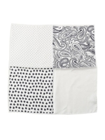 ４面プリントチーフ [ メンズ チーフ ]/ホワイト(501)