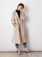 ＢＡＣＫプリーツトレンチコート/ベージュ
