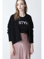 Ｖネックシャギーカーディガン/ブラック(010)