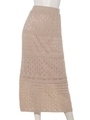 かぎ針編みロングスカート/ベージュ