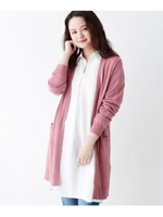 さらもちニットカーディガン/ピンク(072)