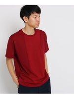 アシメデザインTシャツ/レッド(462)