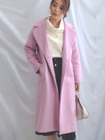 ウールガウンコート/ラベンダー
