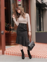 ウエストスピンドルアシメマーメイドSK/ブラック