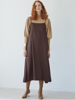 エプロンキャミソールワンピース/BRN