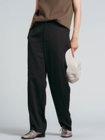 クレープサテンイージーパンツ/ブラック