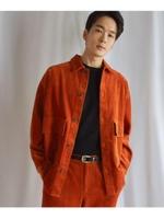 コーデュロイビッグシャツ/ダークオレンジ(068)