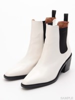 サイドゴアブーツ/ホワイト