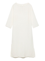 サイドスリットリネンロングチュニック/WHT