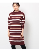 サイドボタンニットワンピース/ボルドー(364)