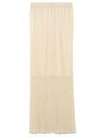 シアーニットプリーツスカート/YEL