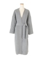 シャギーワイドガウンコート/ライトグレー