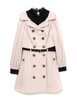 シャツレイヤードオフショルジャケットワンピース/ベージュ