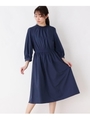 シルキーブロードワンピース/ネイビー(093)