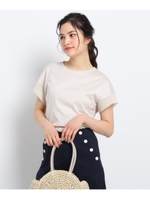 シルケットスムースTシャツ/ライトベージュ(051)