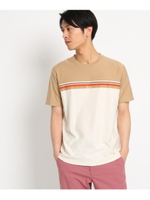 ジャガードマルチボーダーTシャツ/ベージュ(352)