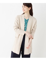 ストレッチコットンカーディガン/ベージュ(052)