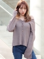 スピンドルルーズニットTOPS/モカ