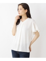 スラブリボンブラウス/ホワイト(002)