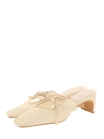 ソフトリボンミュールパンプス/CREAM