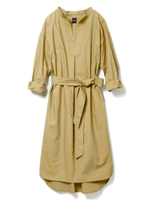 タイプライターシャツワンピース/ベージュ