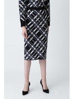 チェック柄 ジャガードニットスカート/ブラック1(011)