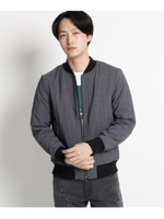 チェック柄ジップアップブルゾン/グレー(212)