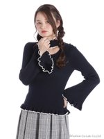 チョーカー風リブプルオーバー/コン