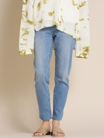 テーパードスリムデニムパンツ/ブルー