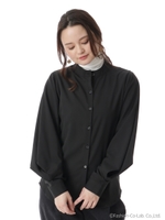 デシンランタンスリーブシャツ/クロ