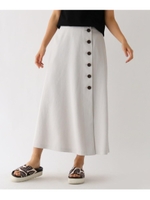 ドライタッチボタンラップスカート/ライトグレー(011)