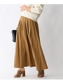 ナイロンタックマキシスカート/キャメル(041)