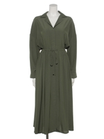 ニュアンスシャツワンピース/KHAKI