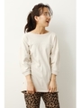バックVネックBigロングTシャツ/O/WHT1