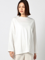 バックシャンゆるロングＴシャツ/シロ