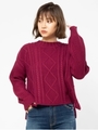 バックシャンニットTOPS/レッド