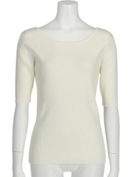 バックリボンプルオーバーニット/WHITE