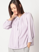 バンドカラーシャツ/ラベンダー