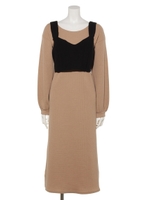 ビスチェワンピースSET/ベージュ