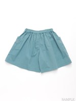 ビッグポケットキュロットパンツ/ブルー