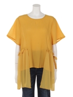 ピケサラサｘシフォン脇シフォンPO/マスタード