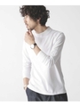 フォーパネルモックネックロングスリーブＴシャツ/ホワイト(030)