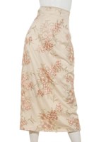 フラワーチュールタイトスカート/ベージュ